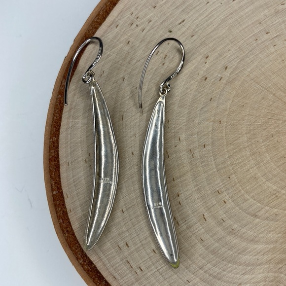 Boma Hammered Sterling Silver Dangle Earrings - Picture 2 of 2